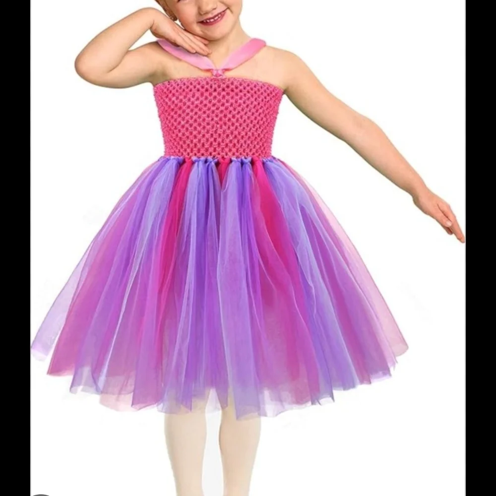 Enchanting Pink and Purple Kids Costume Dress